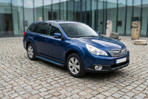 Subaru Outback 2009–2014 Sidosteg Maya Blue (2 st, aluminium) foto 1