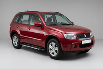 Suzuki Grand Vitara 2005–2017 Sidosteg Bosphorus Grey (2 st, aluminium) foto 1