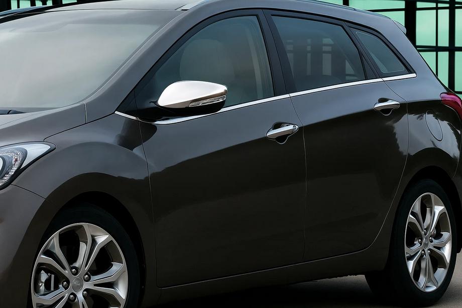 Hyundai Accent 2011–2017 Spegelkåpor med utskärning för blinkers (2 st) OmsaLine – italienskt rostfritt stål Image