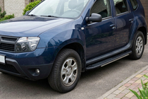 Dacia Duster 2008–2018 Sidosteg Bosphorus Grey (2 st, aluminium) foto 1