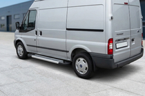 Ford Transit 2000–2014 Sidosteg New Vision Grey (2 st, aluminium) L2 (mellanhjulbas) foto 1