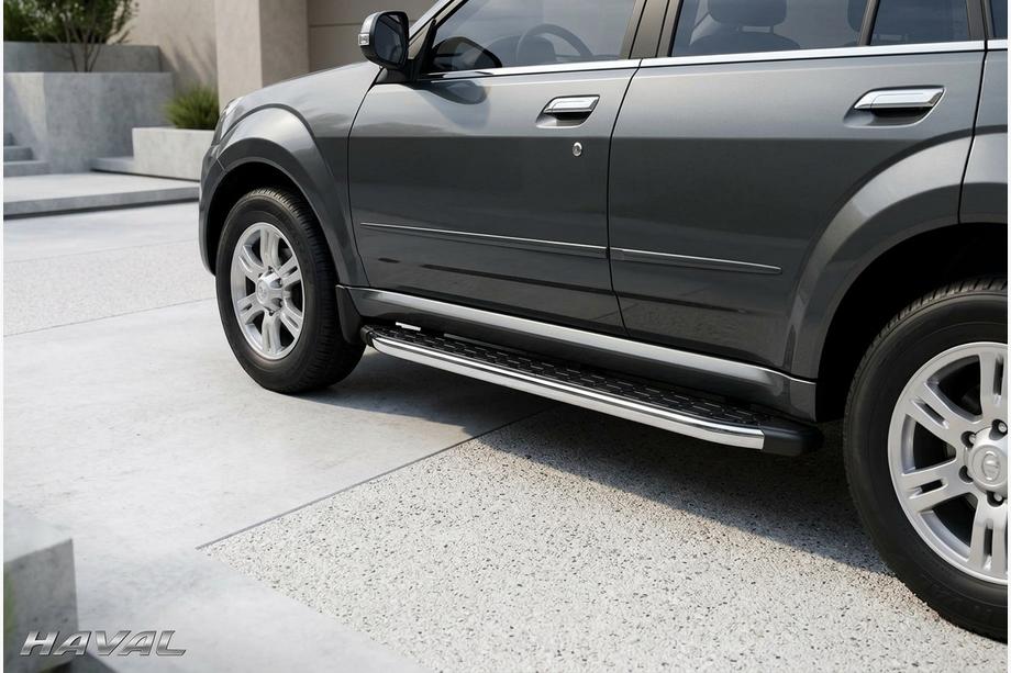 GreatWall Haval/Hover H3 2005–2013 Sidosteg BlackLine (2 st, aluminium) Image