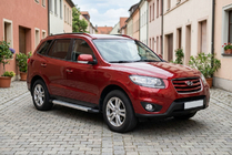 Hyundai Santa Fe 2 2006–2012 Sidosteg New Vision Grey (2 st, aluminium) foto 1