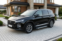 Hyundai Santa Fe 4 2018–2023 Sidosteg New Vision Grey (2 st, aluminium) foto 1