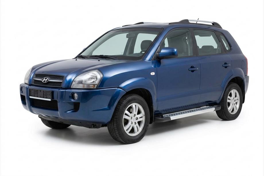 Hyundai Tucson JM 2004– Sidosteg New Vision Grey (2 st, aluminium) Foto 1