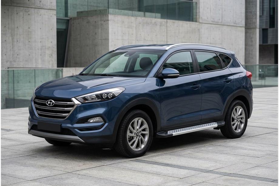 Hyundai Tucson TL 2016–2021 Sidosteg New Vision Grey (2 st, aluminium) Image