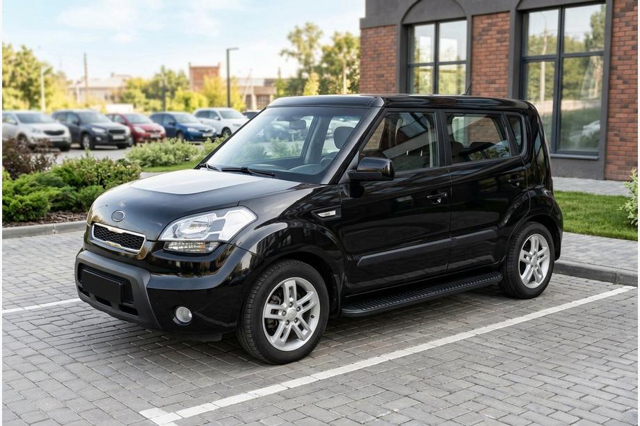 Kia Soul I 2008–2013 Sidosteg Tayga Black (2 st, aluminium) Image