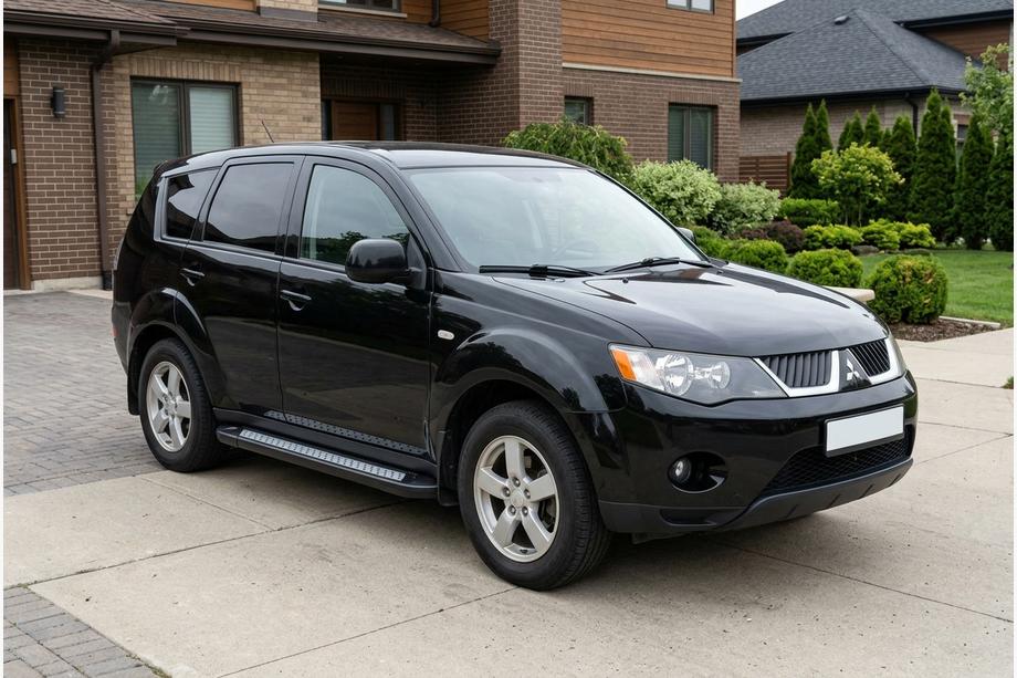 Mitsubishi Outlander 2006–2012 New Vision Black sidosteg (2 st, aluminium) Image
