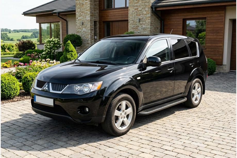 Mitsubishi Outlander 2006–2012 Sidosteg Tayga Black (2 st, aluminium) Image