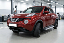 Nissan Juke 2010–2019 Sidosteg New Vision Grey (2 st, aluminium) foto 1