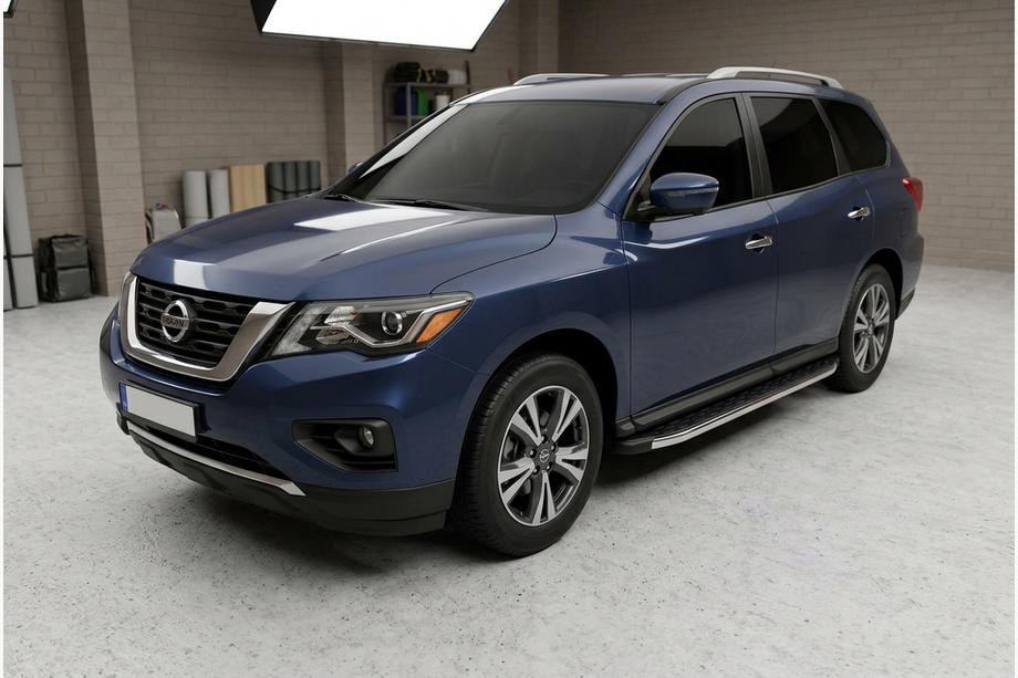 Nissan Pathfinder R52 2012–2021 Sidosteg BlackLine (2 st, aluminium) Image