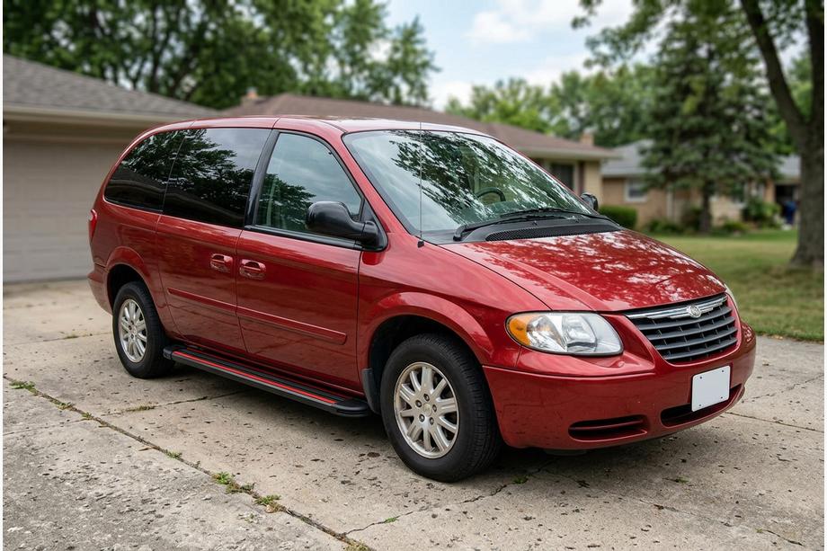 Chrysler Voyager 2001–2007 Sidosteg Maya Red (2 st, aluminium) Image
