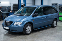 Chrysler Voyager 2001–2007 Sidosteg Maya Blue (2 st, aluminium) foto 1