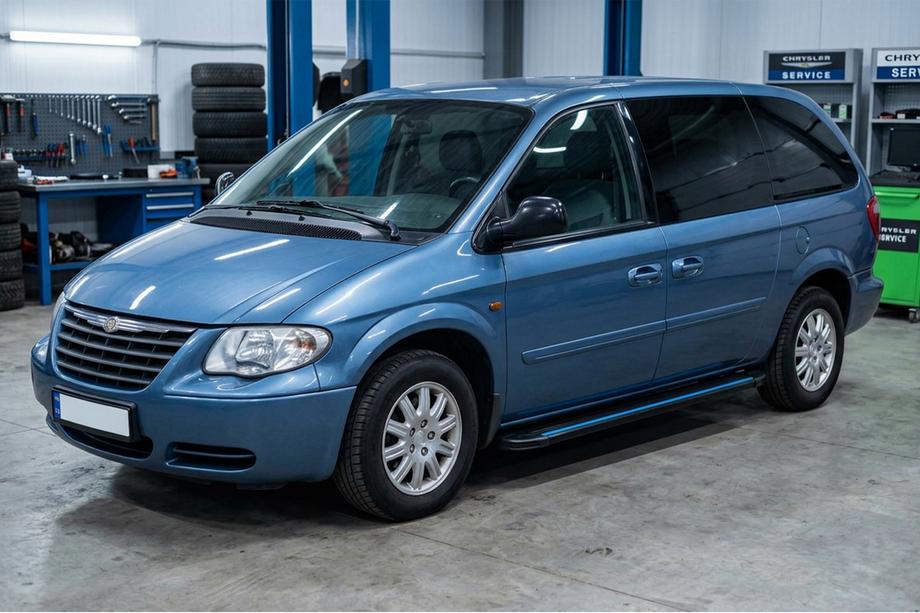 Chrysler Voyager 2001–2007 Sidosteg Maya Blue (2 st, aluminium) Image