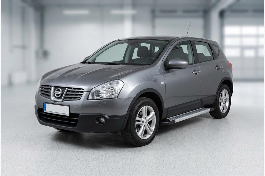 Nissan Qashqai 2007–2010 Sidosteg New Vision Grey (2 st, aluminium) Foto 1