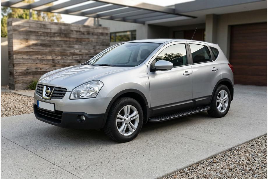 Nissan Qashqai 2007–2010 Sidosteg Tayga Black (2 st, aluminium) Image