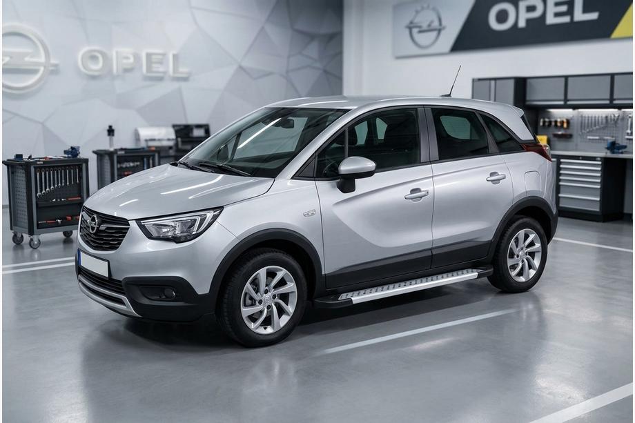 Opel Crossland X 2017–2024 Sidosteg New Vision Grey (2 st, aluminium) Image