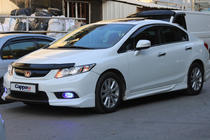 Honda Civic Sedan IX 2011–2016 Huvdeflektor (EuroCap) foto 3