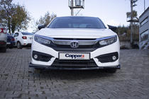 Honda Civic Sedan X 2016–2021 Frontläpp till främre stötfångare V1 (svart) foto 5