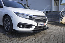 Honda Civic Sedan X 2016–2021 Frontläpp till främre stötfångare V1 (svart) foto 7