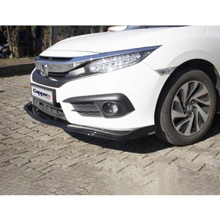 Frontläpp till främre stötfångare V1 (svart) Honda Civic Sedan X 2016–2021 foto 2