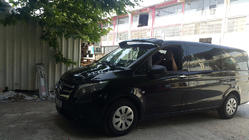 Mercedes Vito/V-klass W447 2014– Vindrutespoiler (svart blank, 5 mm) foto 3