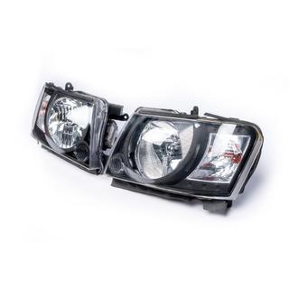 Framstrålkastare Safari Black (2004-2008, 2 st) Nissan Patrol Y61 1997–2011 foto 3