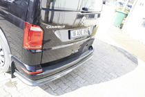 Volkswagen T6 2015–2024 Bakre lip-förlängning i kolfiberlook (ABS) foto 4