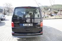 Volkswagen T6 2015–2024 Bakre lip-förlängning i kolfiberlook (ABS) foto 5