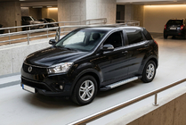 SsangYong Korando 2010–2019 Sidosteg New Vision Grey (2 st, aluminium) foto 1