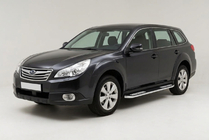 Subaru Outback 2009–2014 Sidosteg Tayga V2 (2 st, aluminium) foto 1
