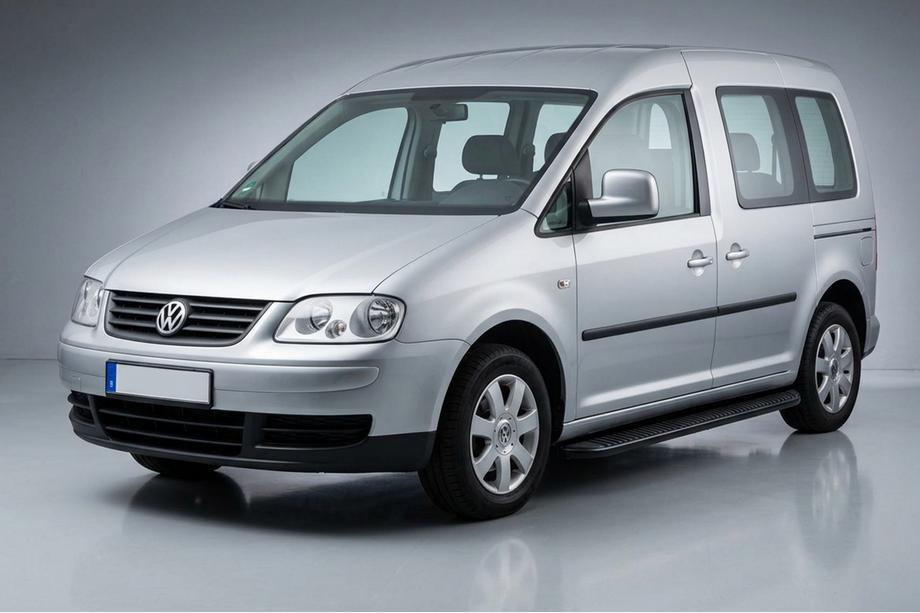 Volkswagen Caddy 2004–2010 Sidosteg Tayga Black (2 st, aluminium) Image