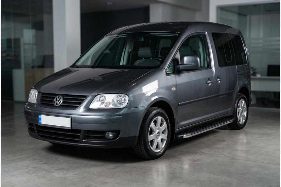 Volkswagen Caddy 2004–2010 Sidosteg BlackLine (2 st, aluminium) Image