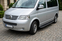 Volkswagen T5 Transporter 2003–2010 Sidosteg Tayga Black (2 st, aluminium) foto 1