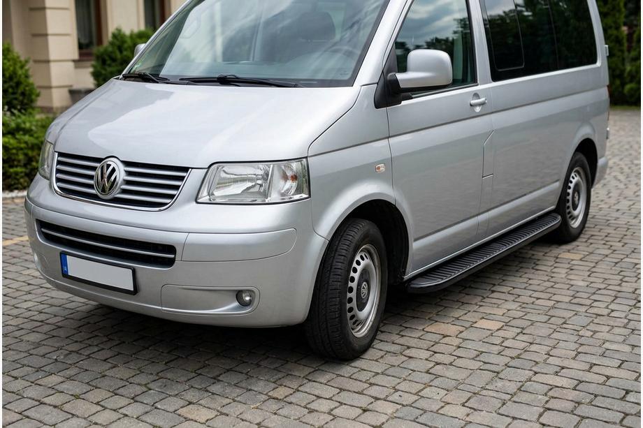 Volkswagen T5 Transporter 2003–2010 Sidosteg Tayga Black (2 st, aluminium) Image