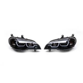Framstrålkastare med LED-belysning (2 st, mörka) BMW X5 E70 2007–2013 foto 2