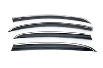 Opel Corsa D 2007–2014 Vindavvisare med kromlist (4 st, Niken) foto 2