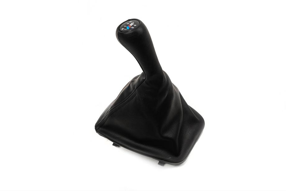 BMW 3-serie E46 1998–2006 Växelspaksdamask + växelknopp OEM (konstläder) Foto 1