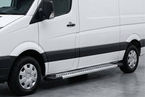 Volkswagen Crafter 2016– Sidosteg New Vision Grey (2 st, aluminium) Lång/Extra lång foto 1