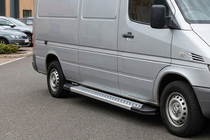 Volkswagen LT 1995–2006 Sidosteg New Vision Grey (2 st, aluminium) Lång hjulbas foto 1