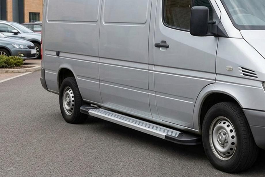 Volkswagen LT 1995–2006 Sidosteg New Vision Grey (2 st, aluminium) Lång hjulbas Image