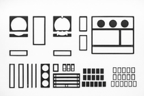 MAN F2000 1994–2001 Instrumentpanelslister 1995-1999 (aluminiumlook) foto 1