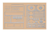 MAN F2000 1994–2001 Instrumentpanelslister 1995-1999 (aluminiumlook) foto 2