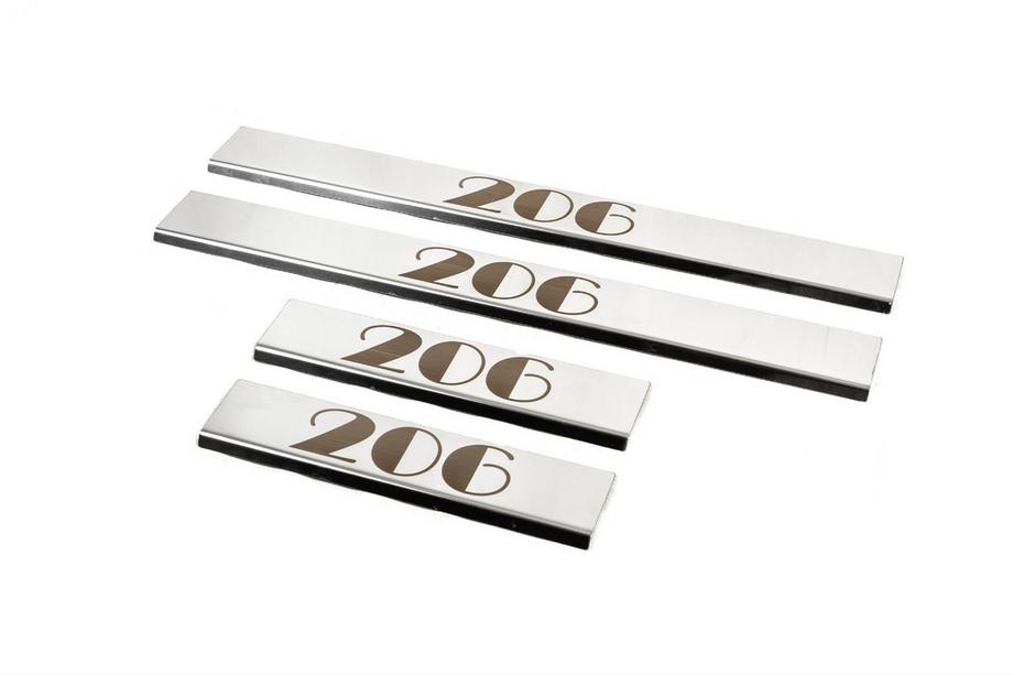 Peugeot 206 1998–2024 Rostfria instegslister Carmos (4 st) Image