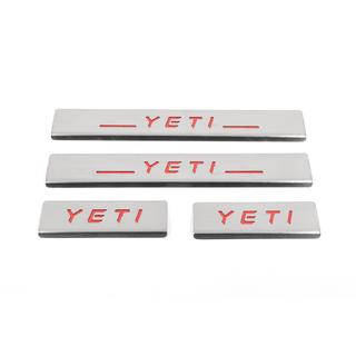 Instegslister Carmos V2-RED (4 st, rostfritt stål) Skoda Yeti 2009–2017 foto 1