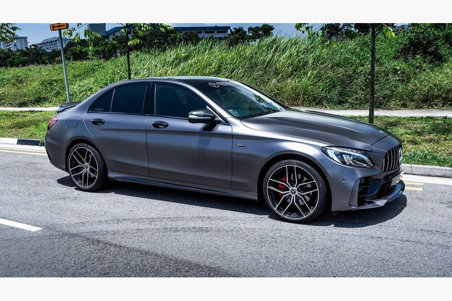 Mercedes C-class W205 2014–2021 Bodykit-kit med komplett bakre stötfångare (Black Mamba C63GT-design) Foto 5