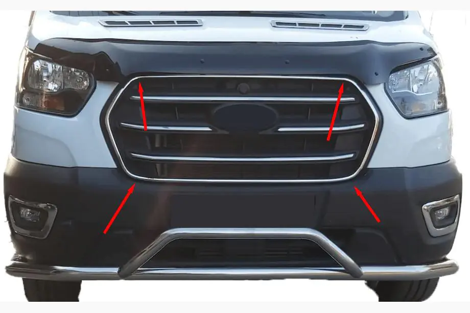 Ford Transit 2014– Grillram (2019+, 4 st, rostfritt stål) Image