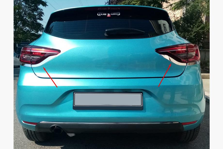Renault Clio V 2019– Bakljusramar i rostfritt stål (2 st) Foto 1