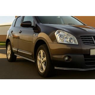 Dubbla sidorör (2 st, rostfritt stål) Nissan Qashqai 2010–2014 foto 1
