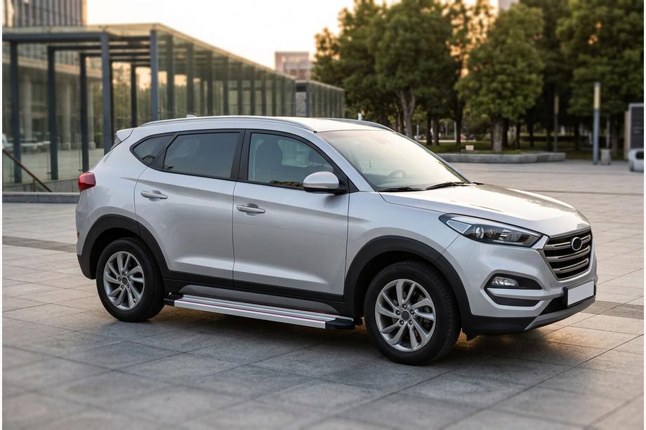 Hyundai Tucson TL 2016–2021 Sidosteg Maya Red-Grey (2 st, aluminium) Image